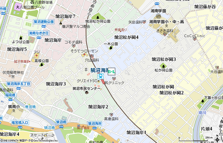 疋田眼科付近の地図